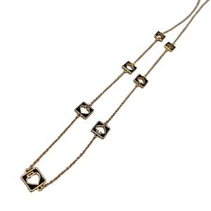 Kate Spade cutout logo long necklace